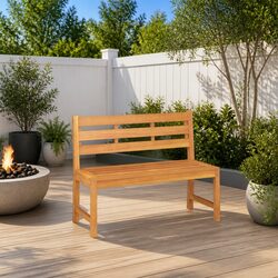 Reliable and Stylish 114cm Teak Wood Garden Bench