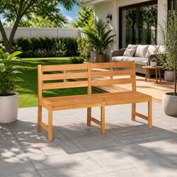 Reliable 150cm Teak Wood Garden Bench for Your Patio
