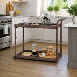 Reliable Brown Bar Cart for Everyday Use