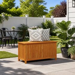 Reliable Solid Wood Storage Box for Outdoors