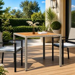 Reliable Garden Table with Solid Acacia Wood Top