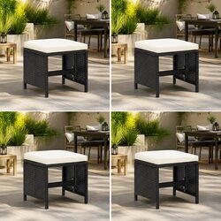 Comfortable and Practical 4-Piece Garden Stool Set