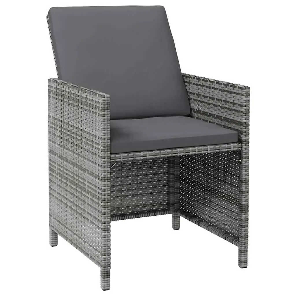 Outdoor Garden Chair and Stool Set 4 Piece Patio Seating with Cushions