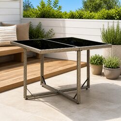 Practical Garden Dining Table 109x107x74cm in Grey