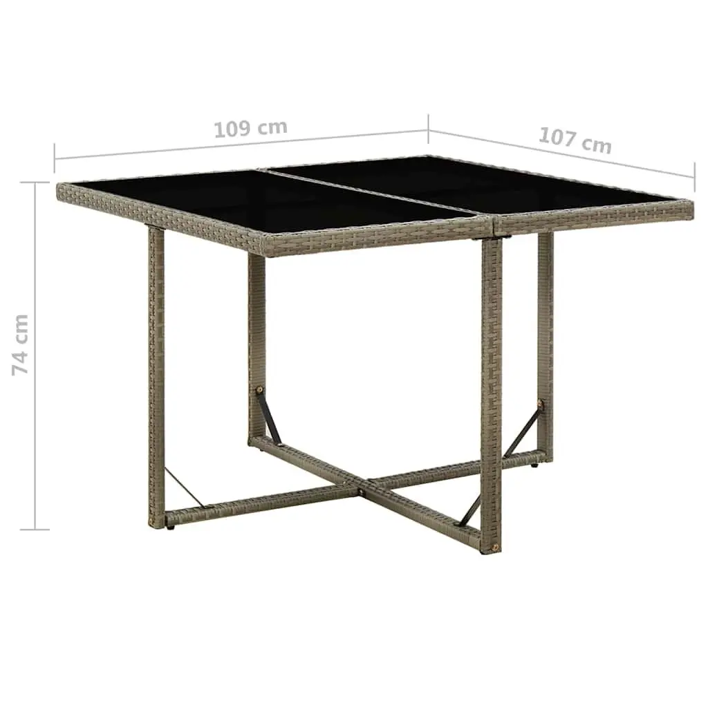 Garden Dining Table 109x107x74cm in Grey