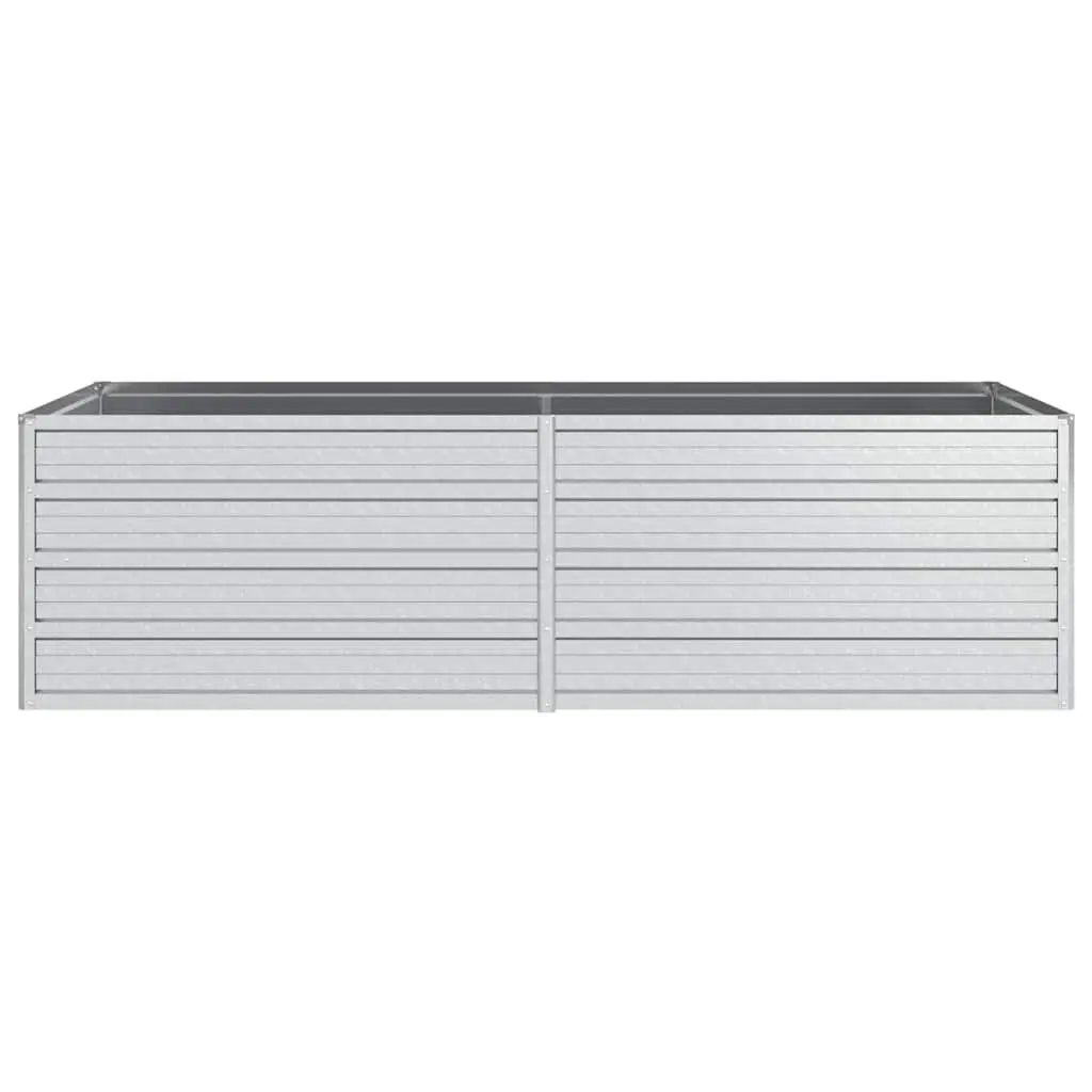 Galvanized Steel Raised Bed Planter for Vegetables Herbs Flowers 160x80x45cm Silver