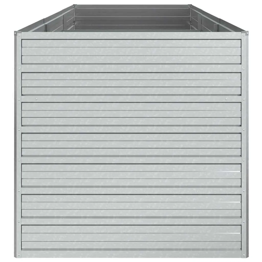 Garden Raised Bed Planter Outdoor Vegetable Herb Flower Box 240x80x77cm Silver