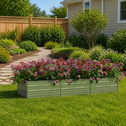 Reliable Galvanized Steel Raised Bed for Outdoor Gardening