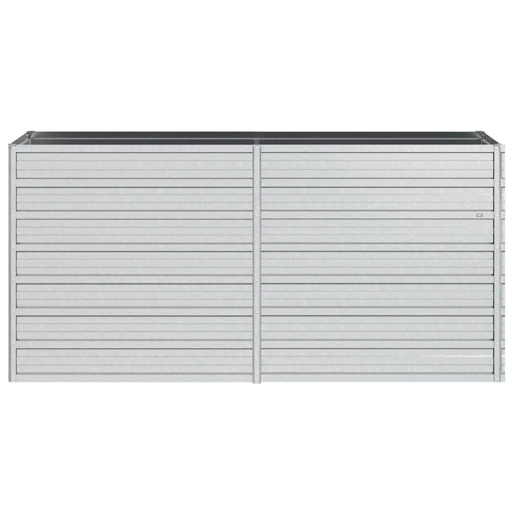 Galvanized Steel Raised Garden Bed Planter Box 160x40x77cm Outdoor Vegetables Silver
