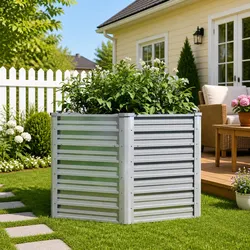 Versatile Metal Garden Raised Bed 129x77 cm for Growing