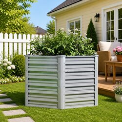 Versatile Metal Garden Raised Bed 129x77 cm for Growing