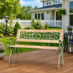 Reliable 122cm Wooden Garden Bench with Timeless Design