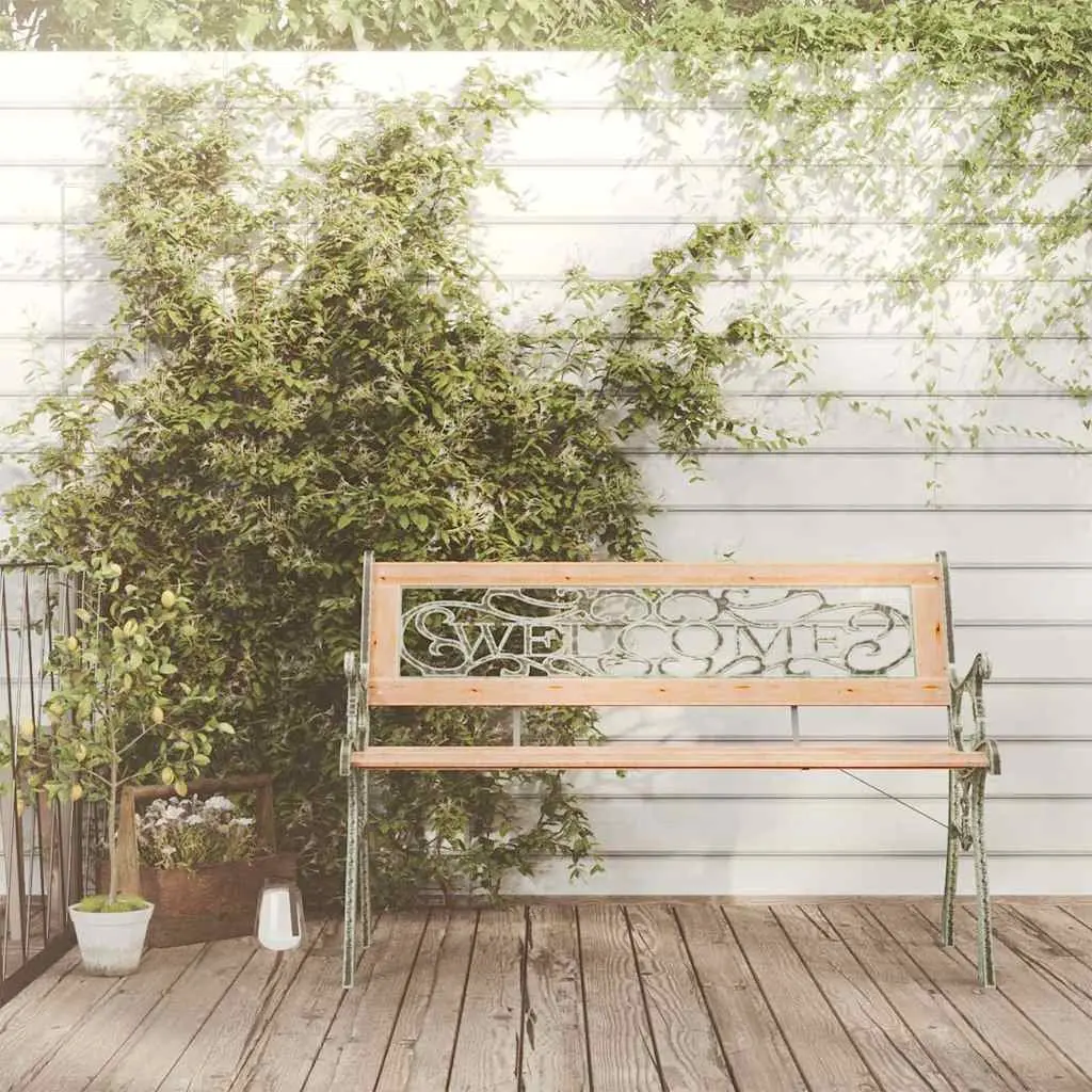 Garden Bench Outdoor Seating 122cm Brown Wooden Patio Furniture
