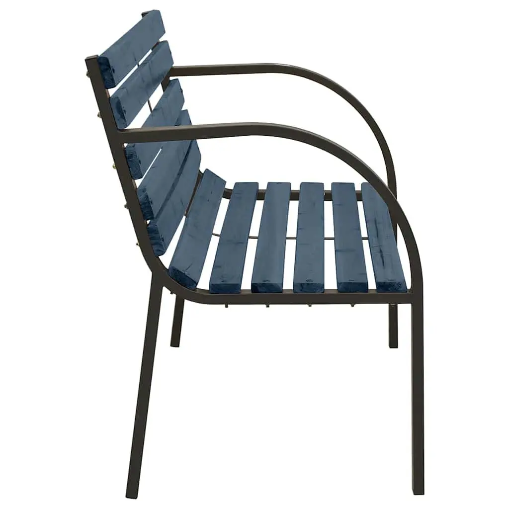 Children's Garden Bench Outdoor Seating 81cm Grey Wooden Backrest Armrests