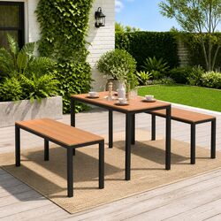 Practical 3-Piece Dining Set for Your Outdoor Enjoyment