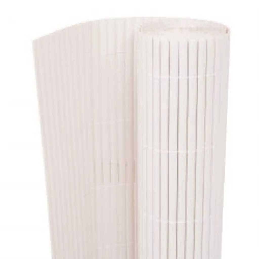 Garden Fence Panel Decorative Barrier 90x400cm Double-Sided White Outdoor Privacy Screen