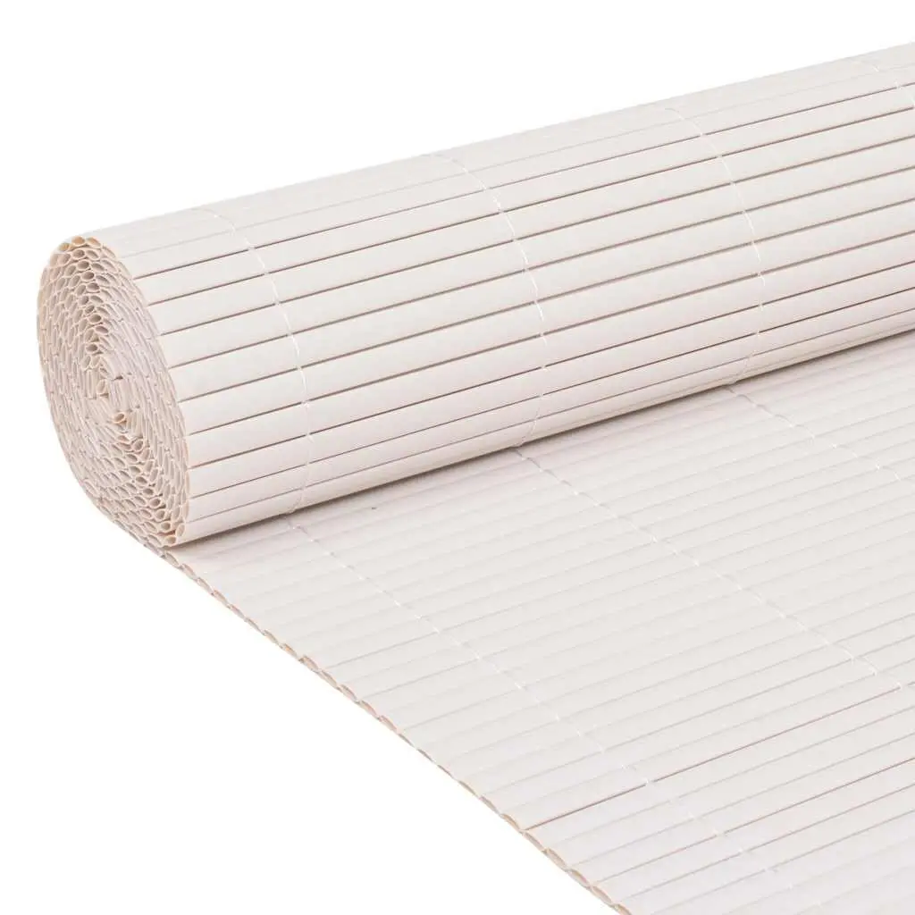 Garden Fence Panel Double-Sided Decorative Barrier 110x400cm White