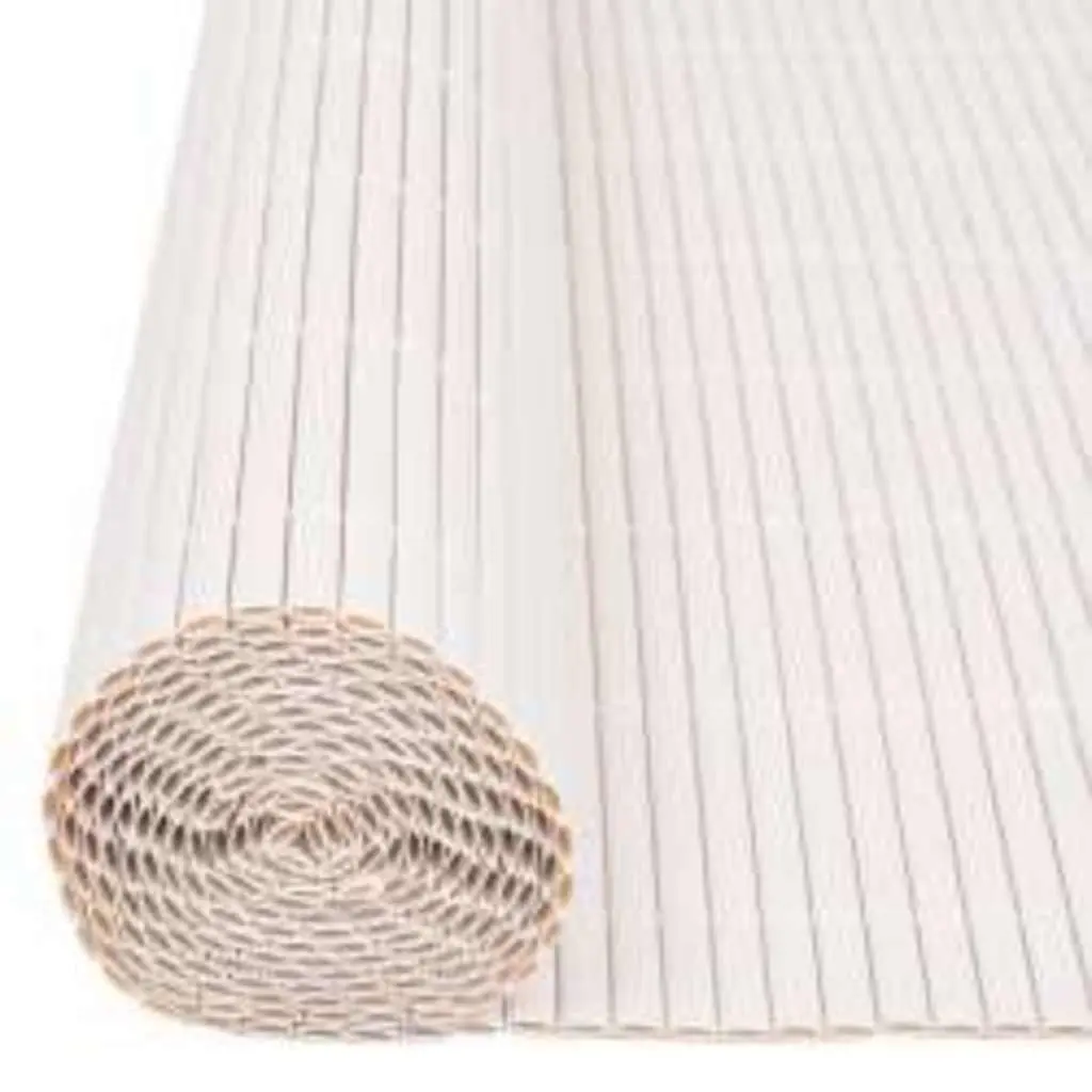 Garden Fence Panel Double-Sided Decorative Barrier 110x400cm White
