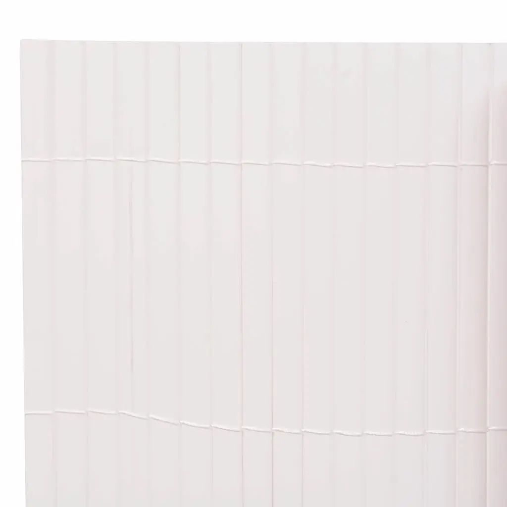 Garden Fence Panel Double-Sided Decorative Barrier 110x400cm White