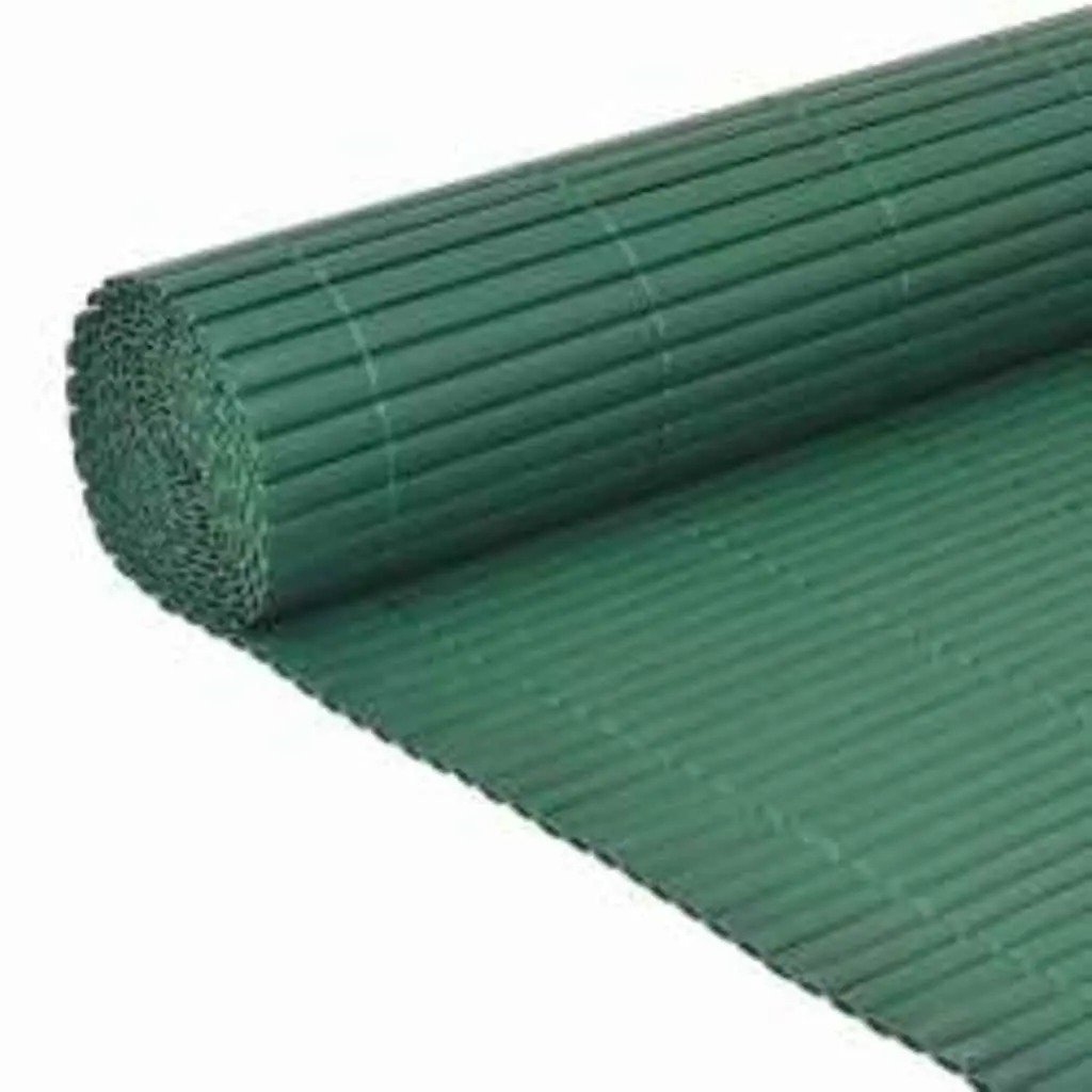 Double-Sided Garden Fence Panel Decorative Barrier 110x500 cm Green