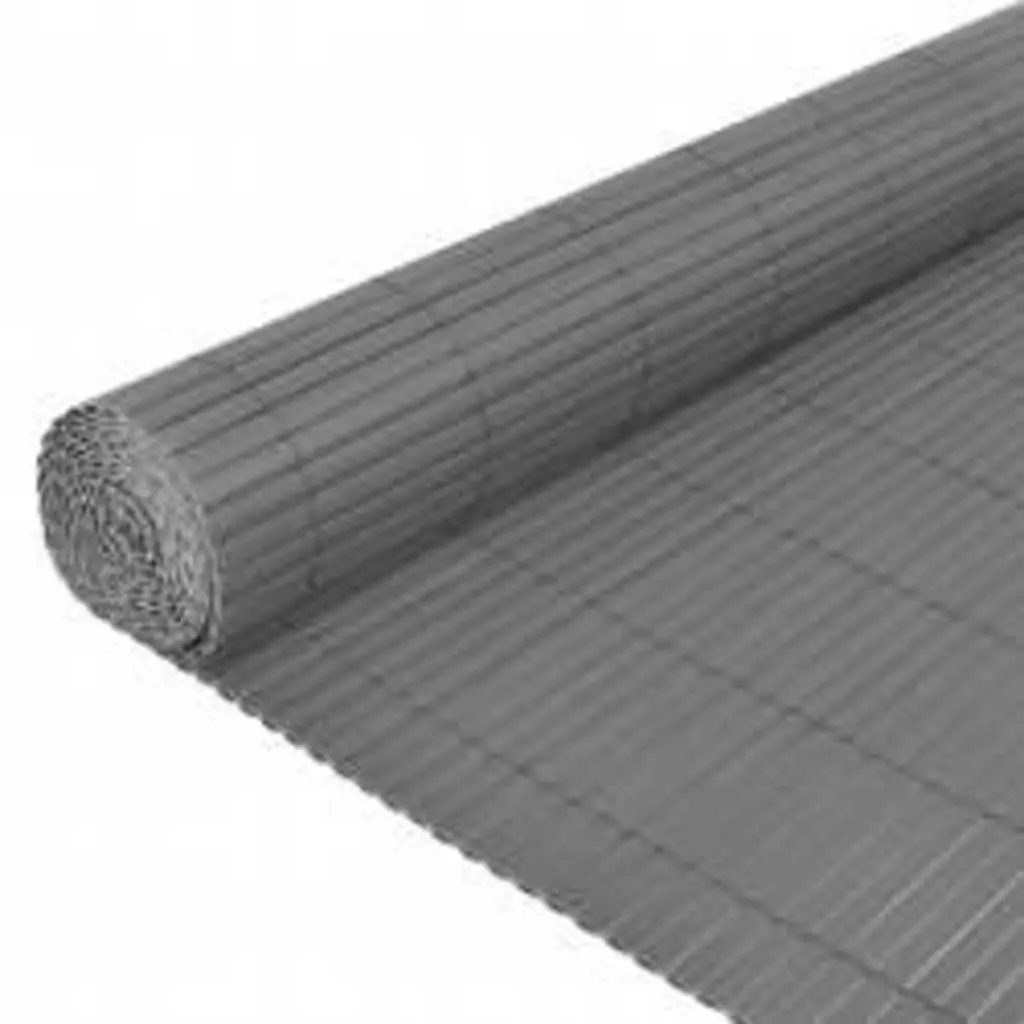 Double-Sided Garden Fence Panel Decorative Barrier 110x500cm Grey