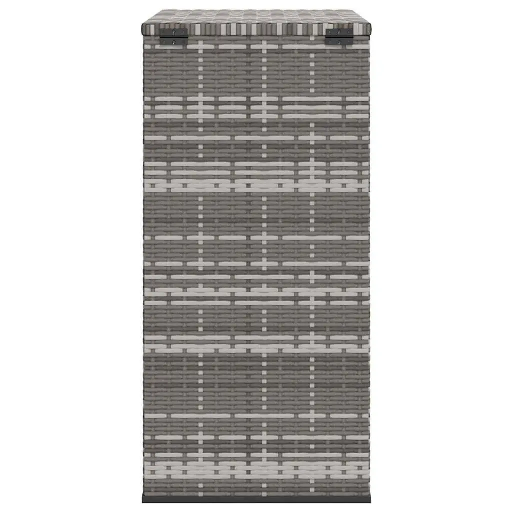 Garden Storage Cushion Box PE Rattan Indoor Outdoor 100x49x103.5cm Grey