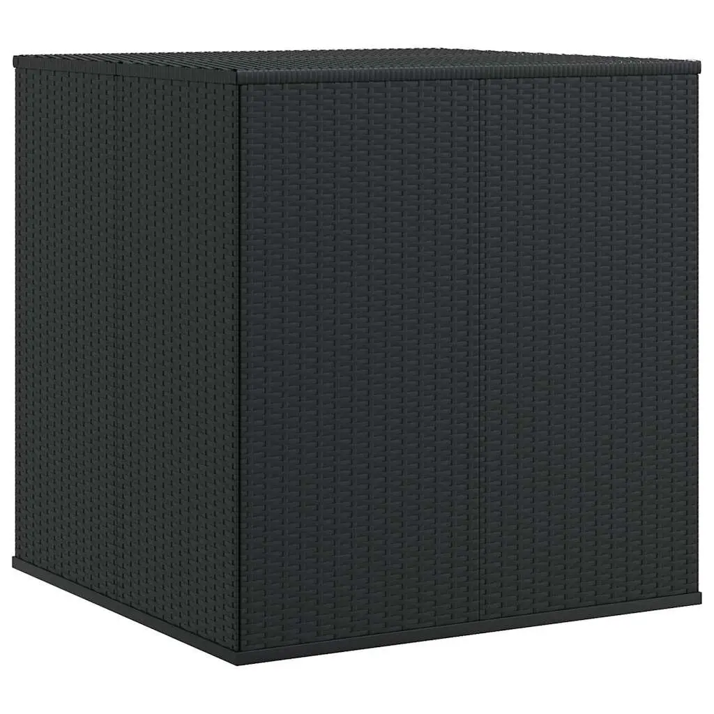 Outdoor Storage Box Garden Cushion Chest 100 x 97.5 x 104 cm Black Weather-Resistant PE Rattan