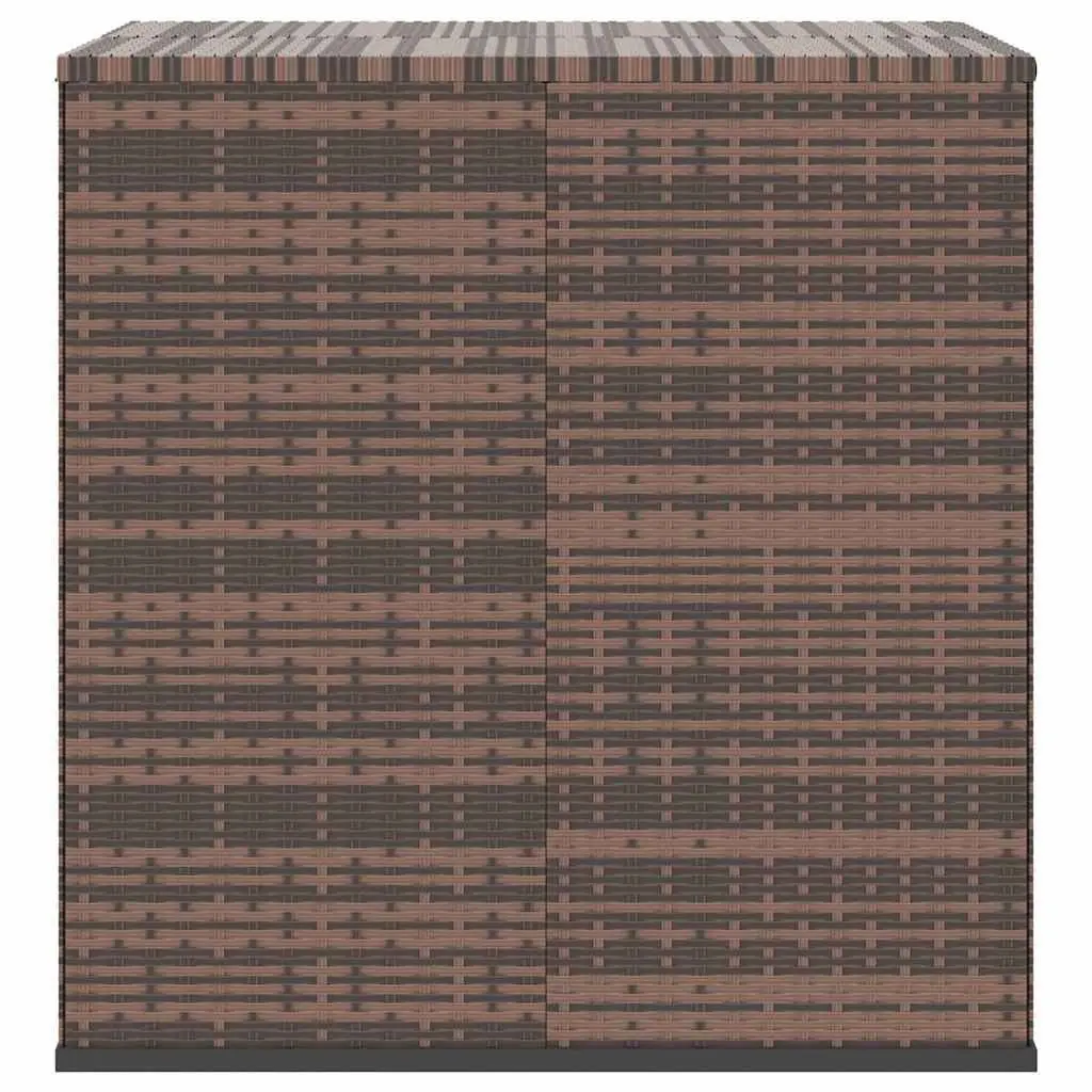 Outdoor Cushion Chest Storage Box PE Rattan Brown 100cm x 97.5cm x 104cm