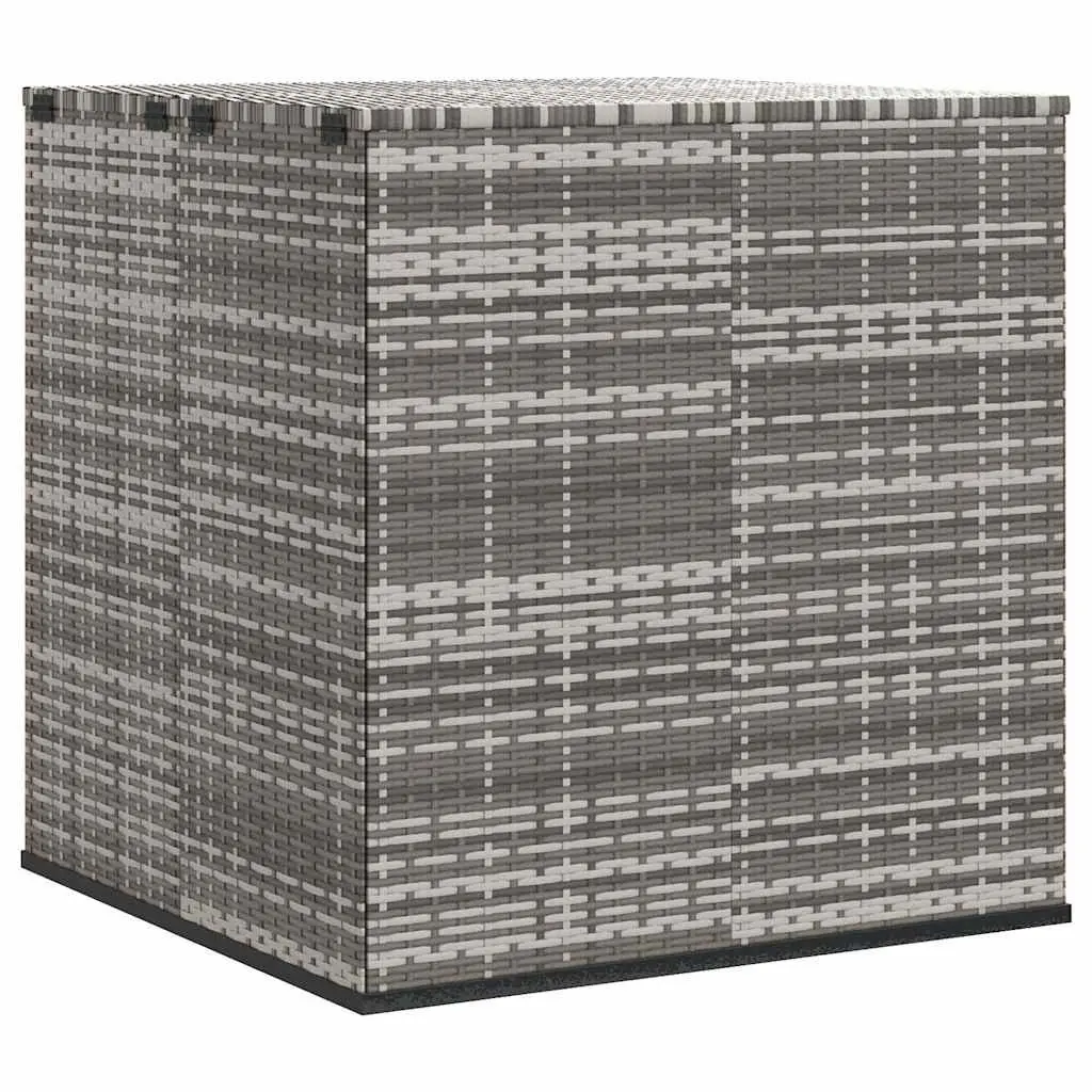 Garden Storage Box PE Rattan Outdoor Cushion Chest 100x97.5x104cm Grey
