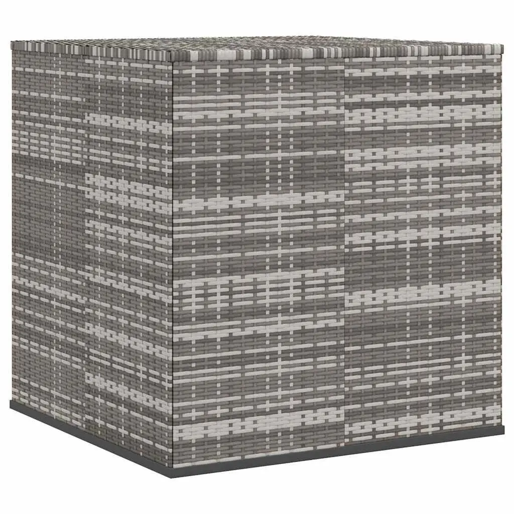 Garden Storage Box PE Rattan Outdoor Cushion Chest 100x97.5x104cm Grey