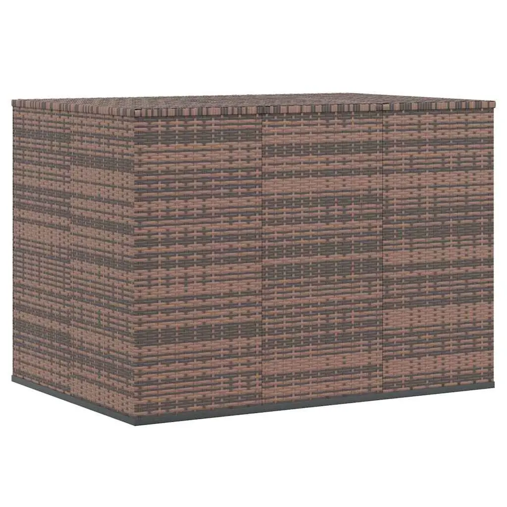 Garden Cushion Storage Box Outdoor Use 145cm Brown PE Rattan