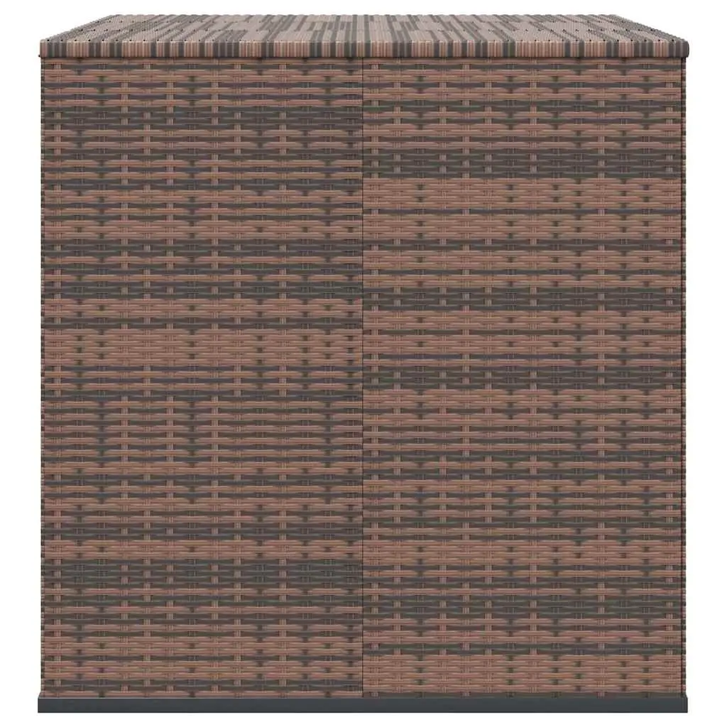 Garden Cushion Storage Box Outdoor Use 145cm Brown PE Rattan