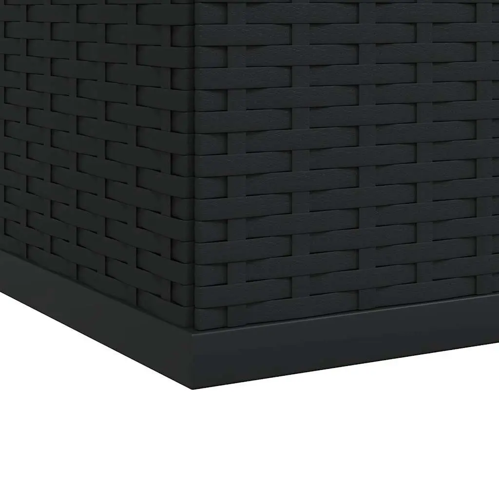 Garden Cushion Storage Box PE Rattan Outdoor Indoor 194x100x103cm Black