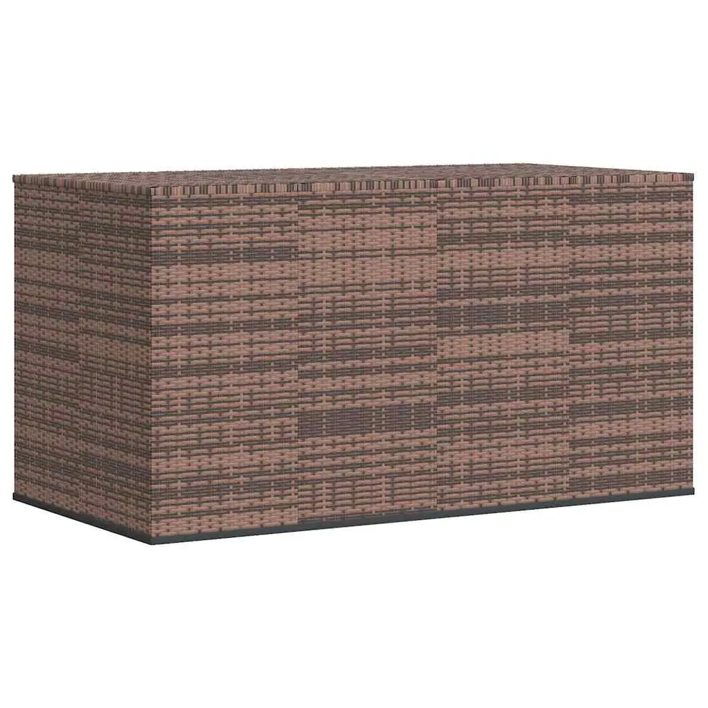 Garden Storage Box Outdoor Cushion Chest 194x100x103cm Brown PE Rattan