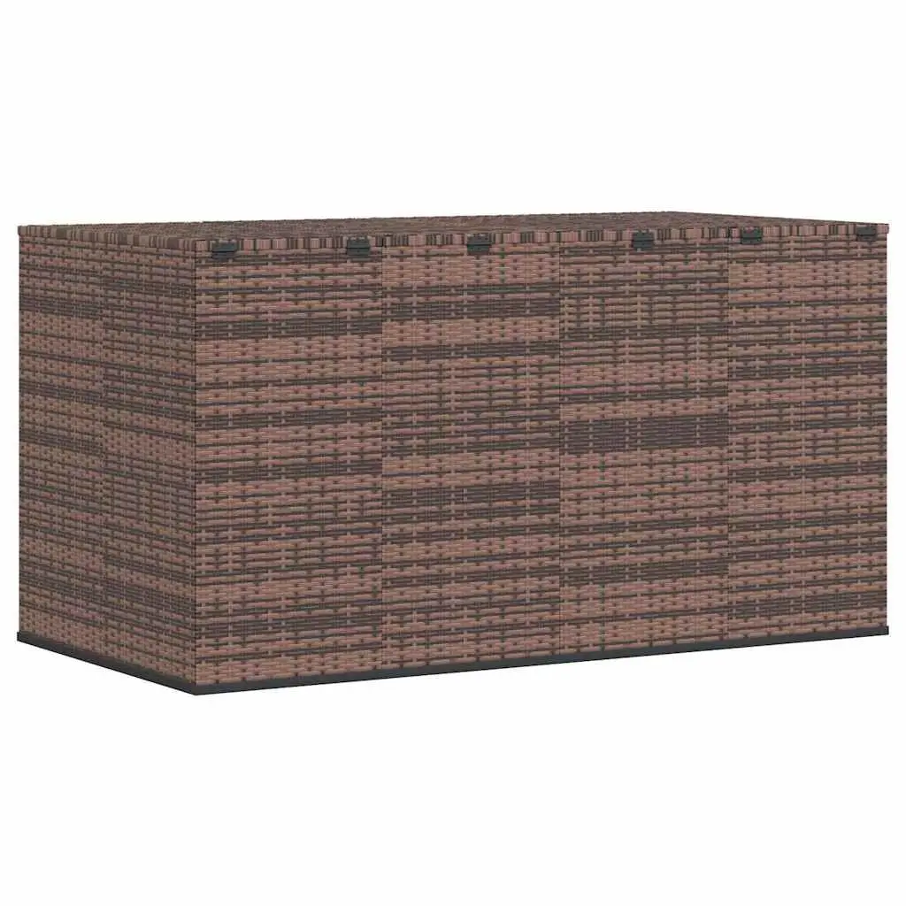 Garden Storage Box Outdoor Cushion Chest 194x100x103cm Brown PE Rattan