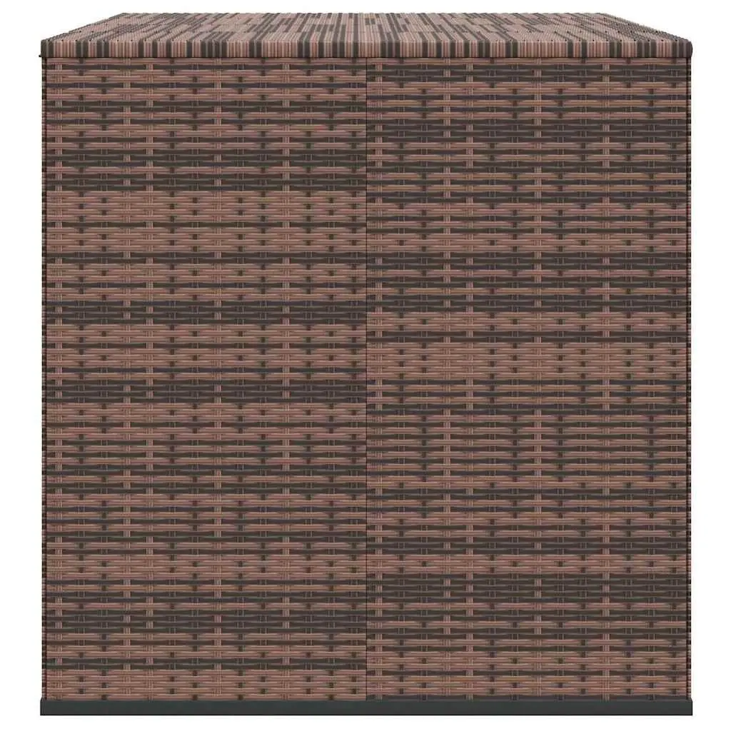 Garden Storage Box Outdoor Cushion Chest 194x100x103cm Brown PE Rattan