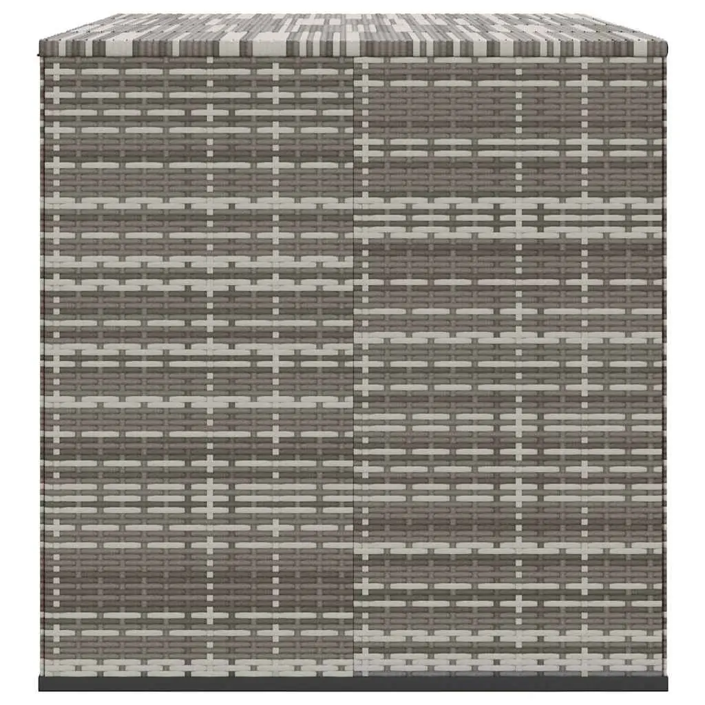 Outdoor Furniture Storage Box PE Rattan 194x100x103cm Garden Cushion Grey