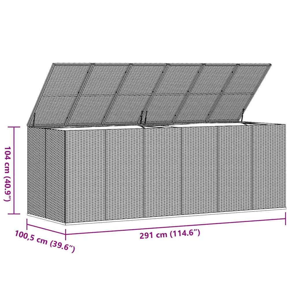 PE Rattan Cushion Storage Box