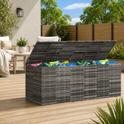 Reliable Grey Garden Cushion Storage Box
