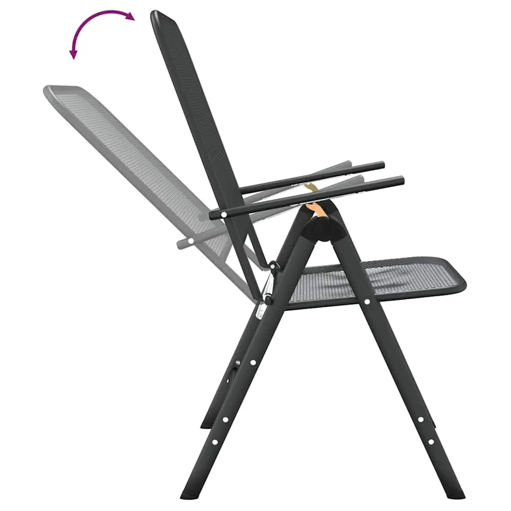 Folding Garden Chairs, 2 Pcs
