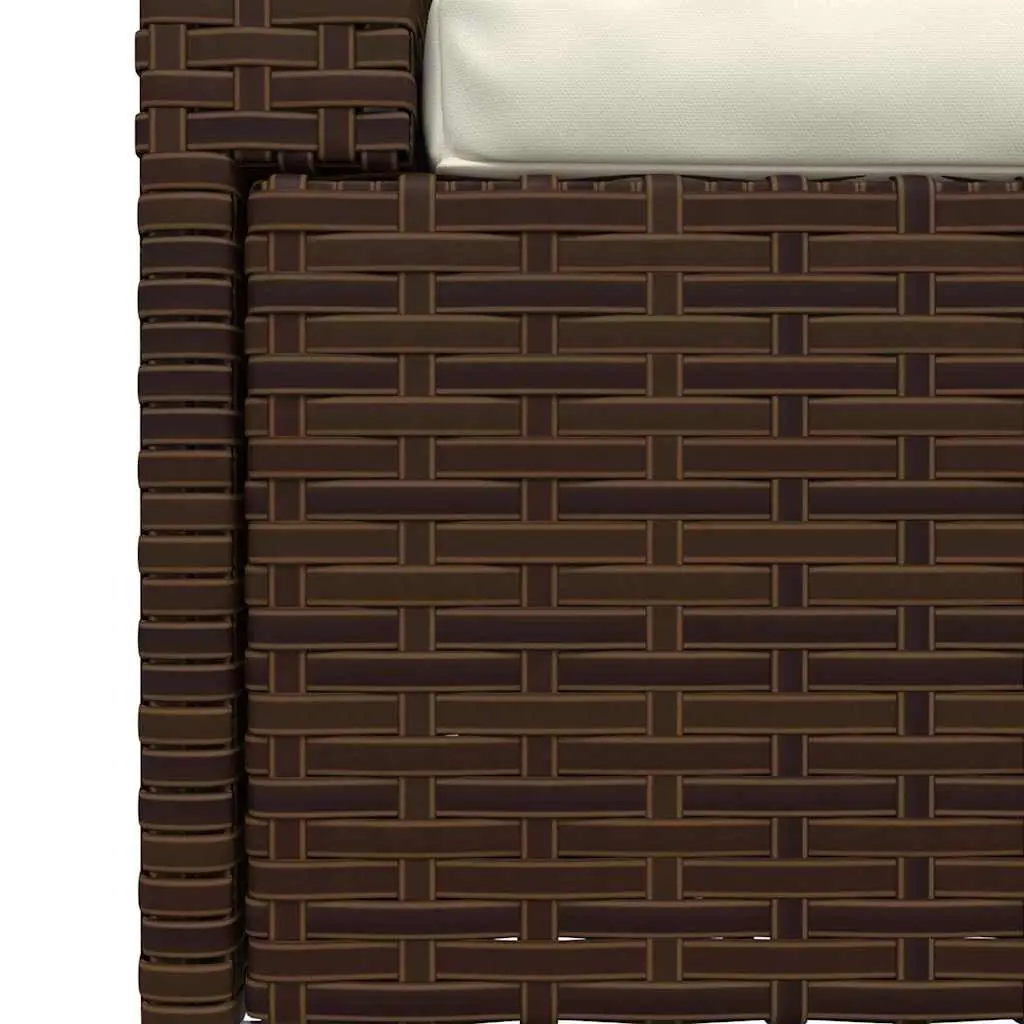 2-Seater Outdoor Sofa Garden Patio Furniture PE Rattan Brown