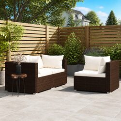 Comfort and Value in Our Brown Rattan Lounge Set