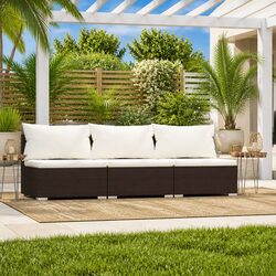 Reliable 3-Seater Garden Sofa with Comfort and Style