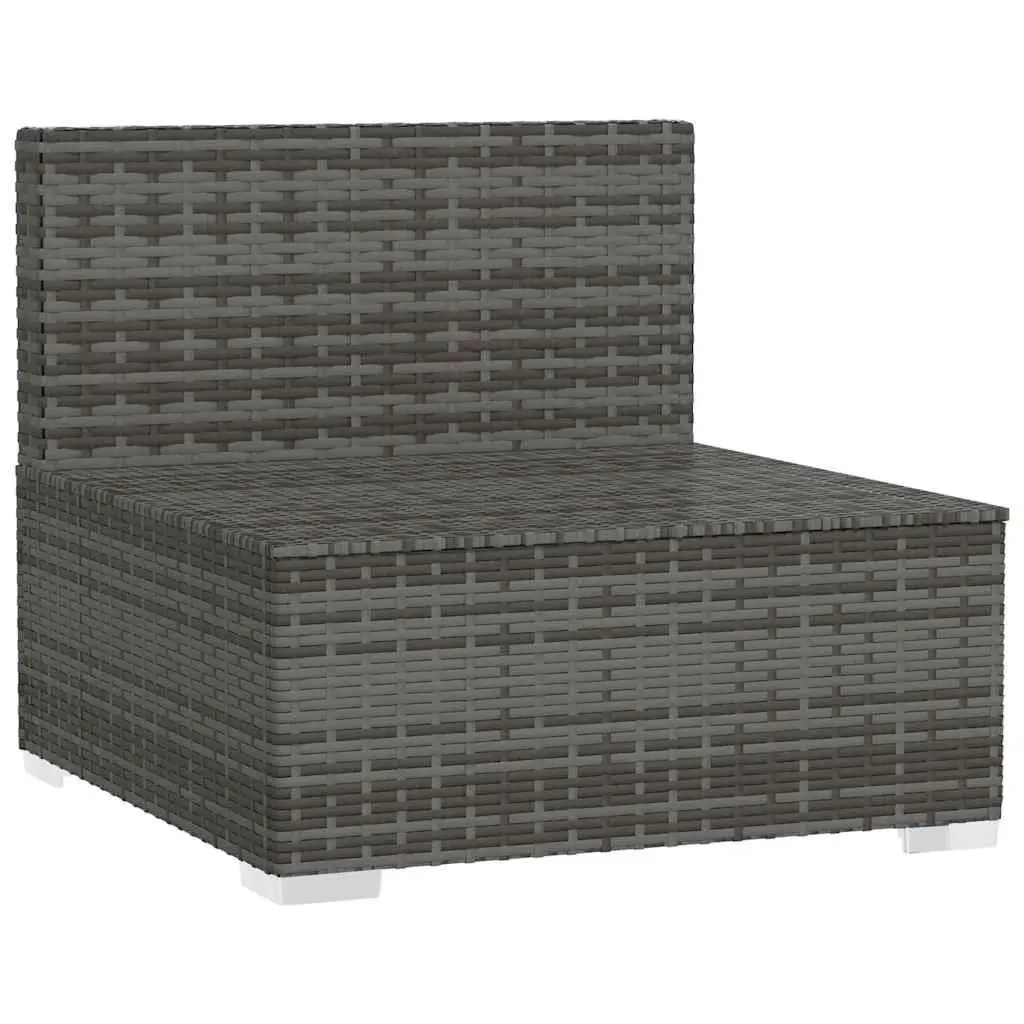 4-Seater Outdoor Sofa Garden Furniture Set Modular Grey Rattan with Cushions