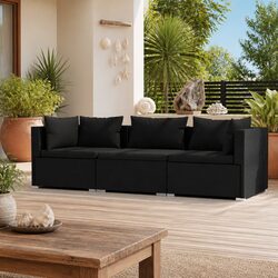 Comfortable and Practical 3-Seater Outdoor Sofa