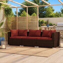 Reliable 3-Seater Outdoor Sofa with Cushions at Great Value