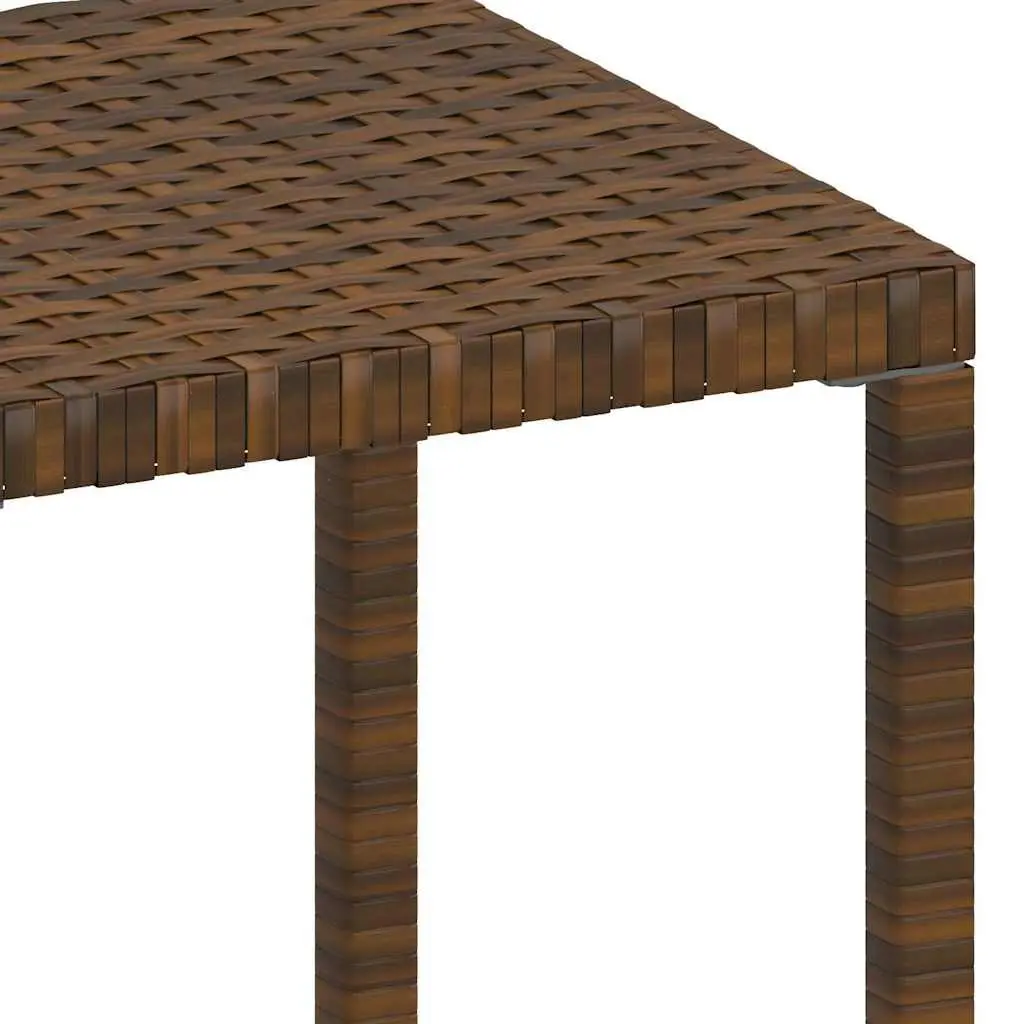 Sun Loungers Outdoor Garden Patio Furniture Adjustable Brown Poly Rattan 2 Piece Set