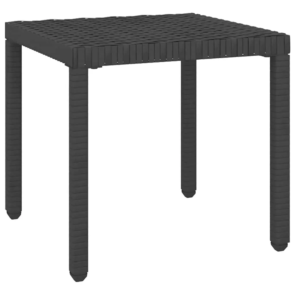 Sun Loungers Adjustable Outdoor Garden Patio Lounge Chair Black 2 Piece Set with Side Table