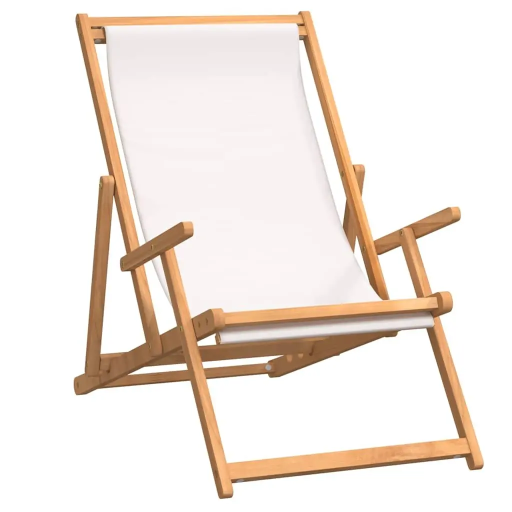 Folding Beach Chair in Solid Teak Wood