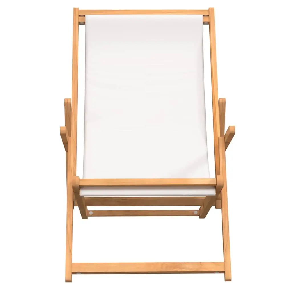Folding Beach Chair in Solid Teak Wood